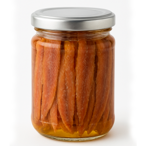 Anchoa en aceite frasco 450 gr, drenado 300 grs