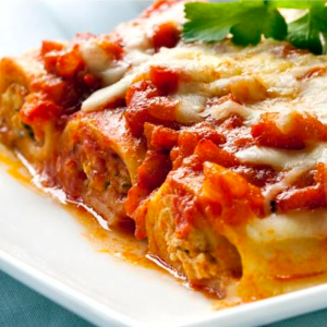 Caneloni ricotta champiñón