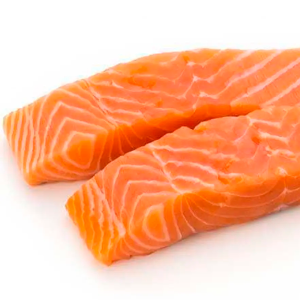 Salmón atlántico congelado Porción de cola sin piel